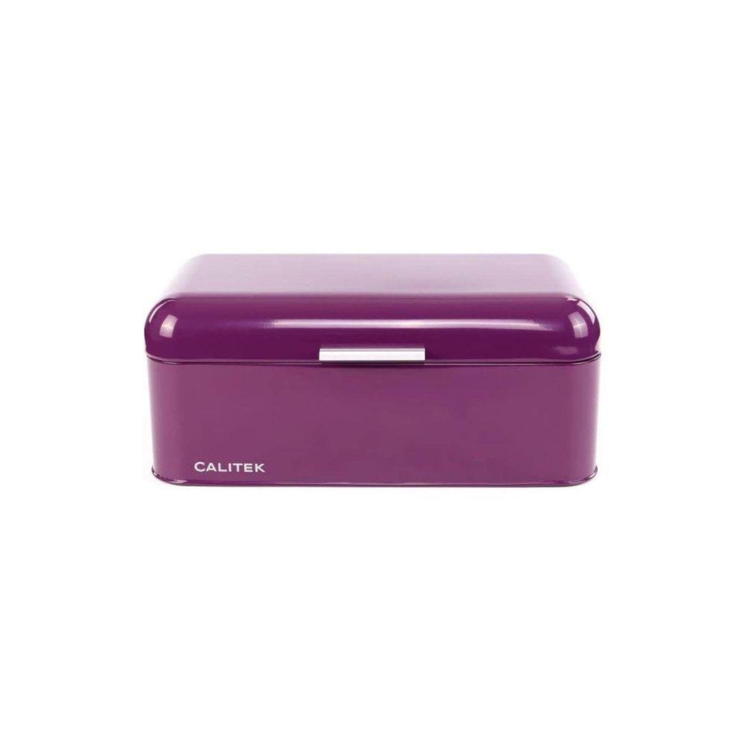 Calitek Bread Bin Vintage Style Coated Carbon Steel - Purple