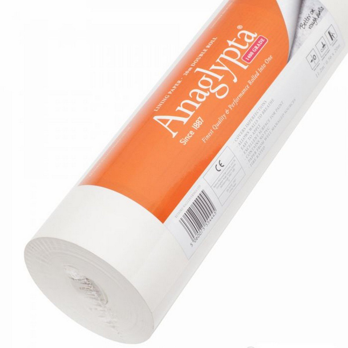 Anaglypta 1000 Grade Wall Lining Paper - White