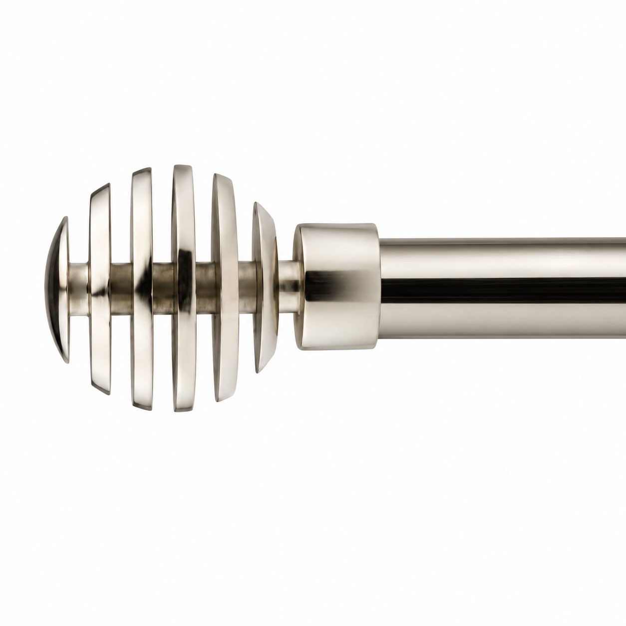 New Edge Blinds 16-19mm Silver Genva Eyelet Curtain Pole - 120cm - 210cm