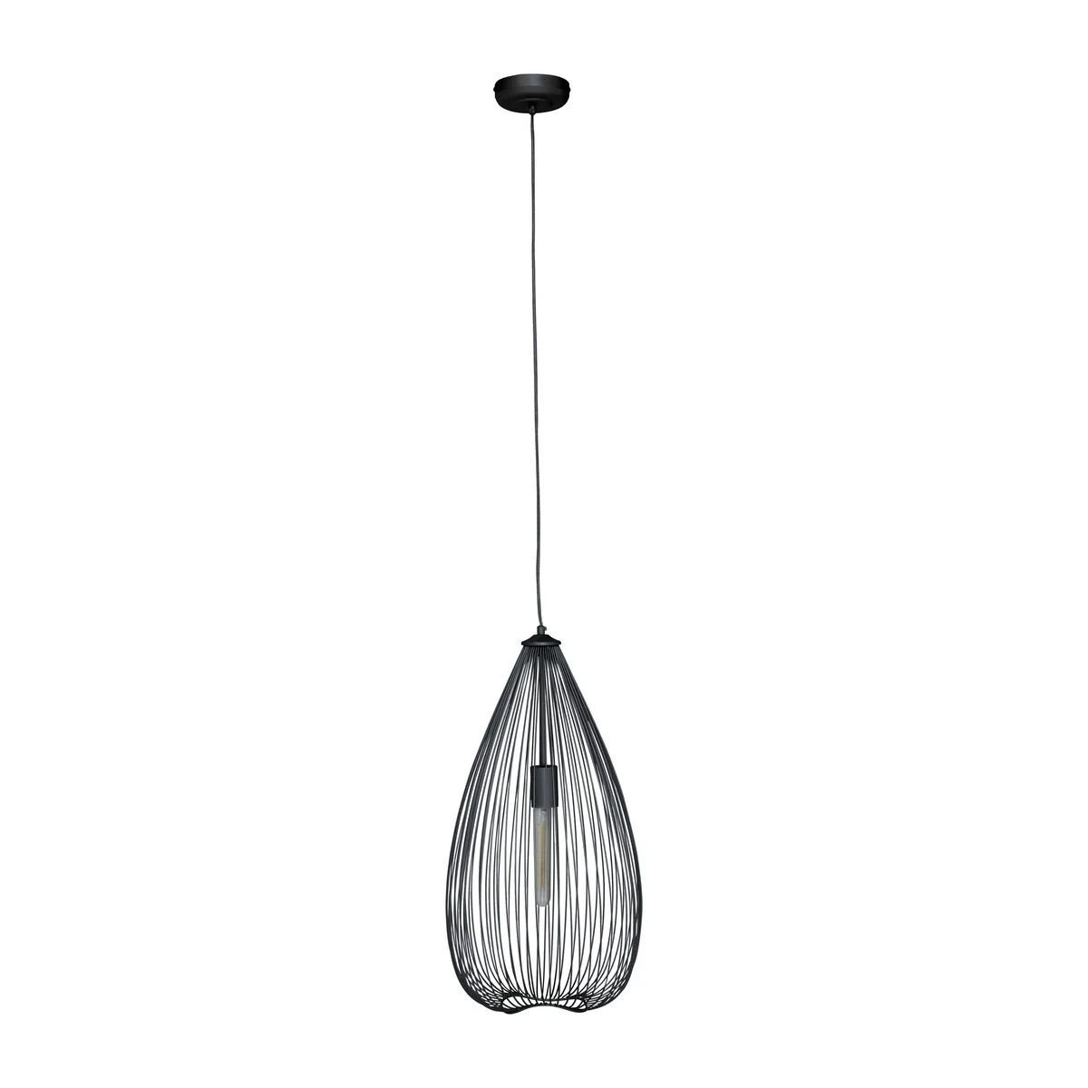 Orsina Lavis Teardrop Metal Pendant Light - Black