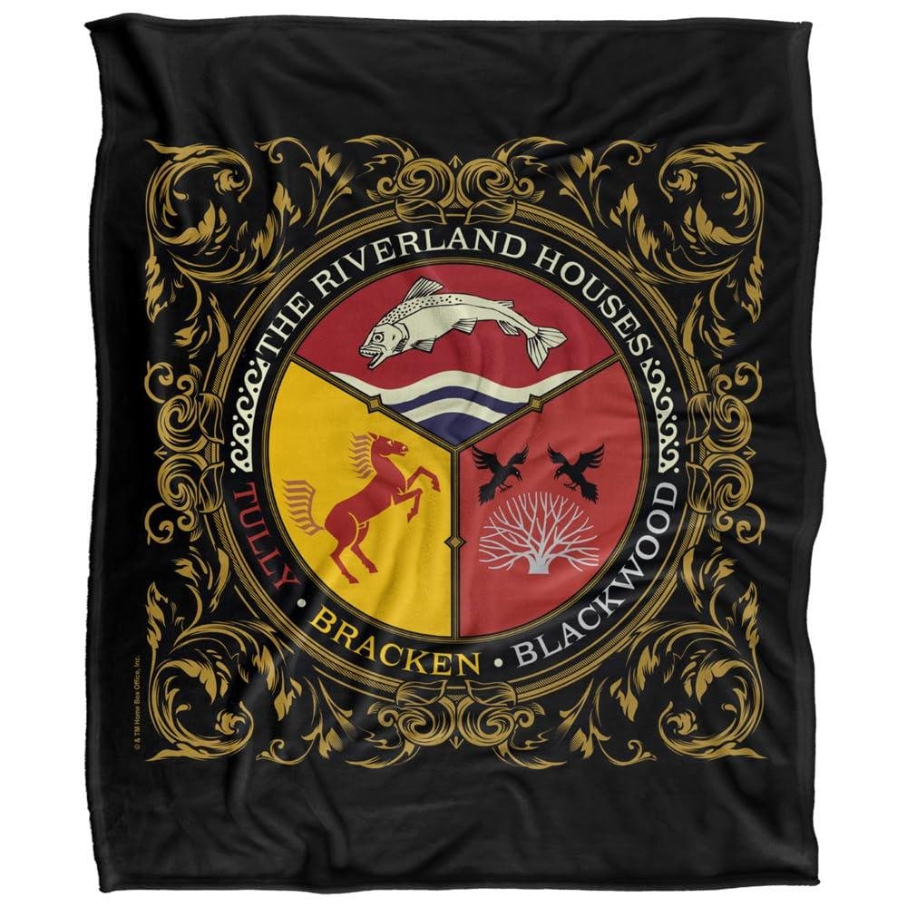 Game Of Thrones Riverland Houses Soft Touch Blanket - 147cm x 91cm