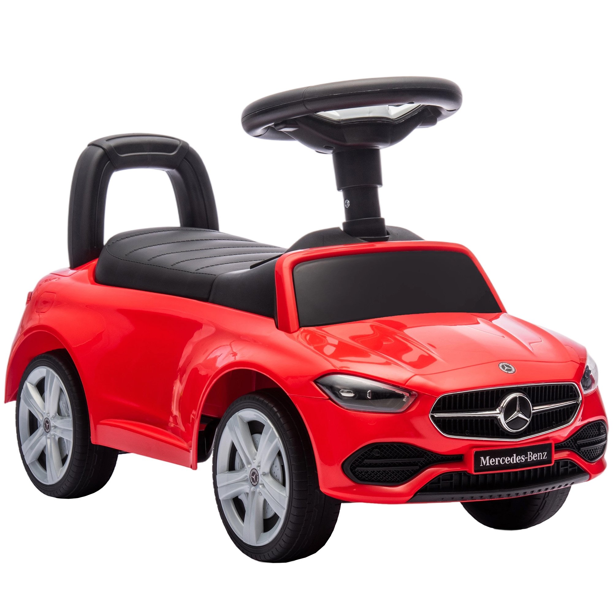AIYAPLAY Mercedes-Benz C-Class 18-36 Months Foot to Floor Ride On Car – Red
