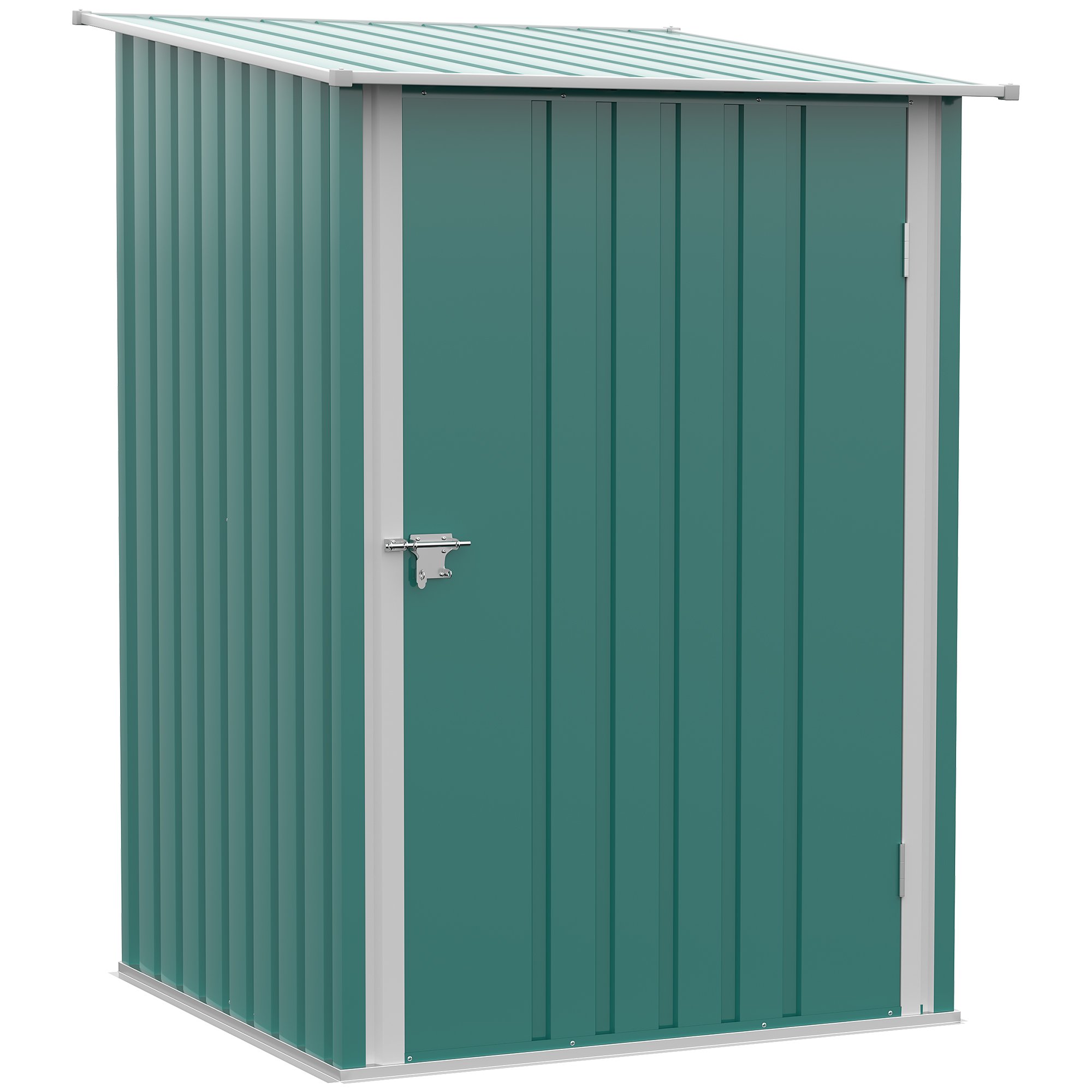 Outsunny Metal Lean‑to Garden Shed – Green