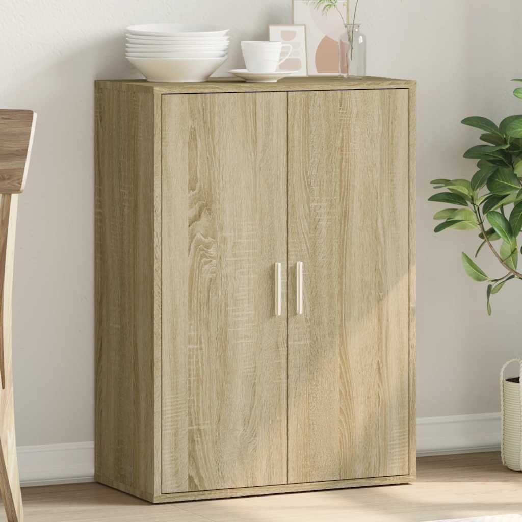 Walplus Engineered Wood Sideboard - Sonoma Oak - 60 x 31 x 84 cm