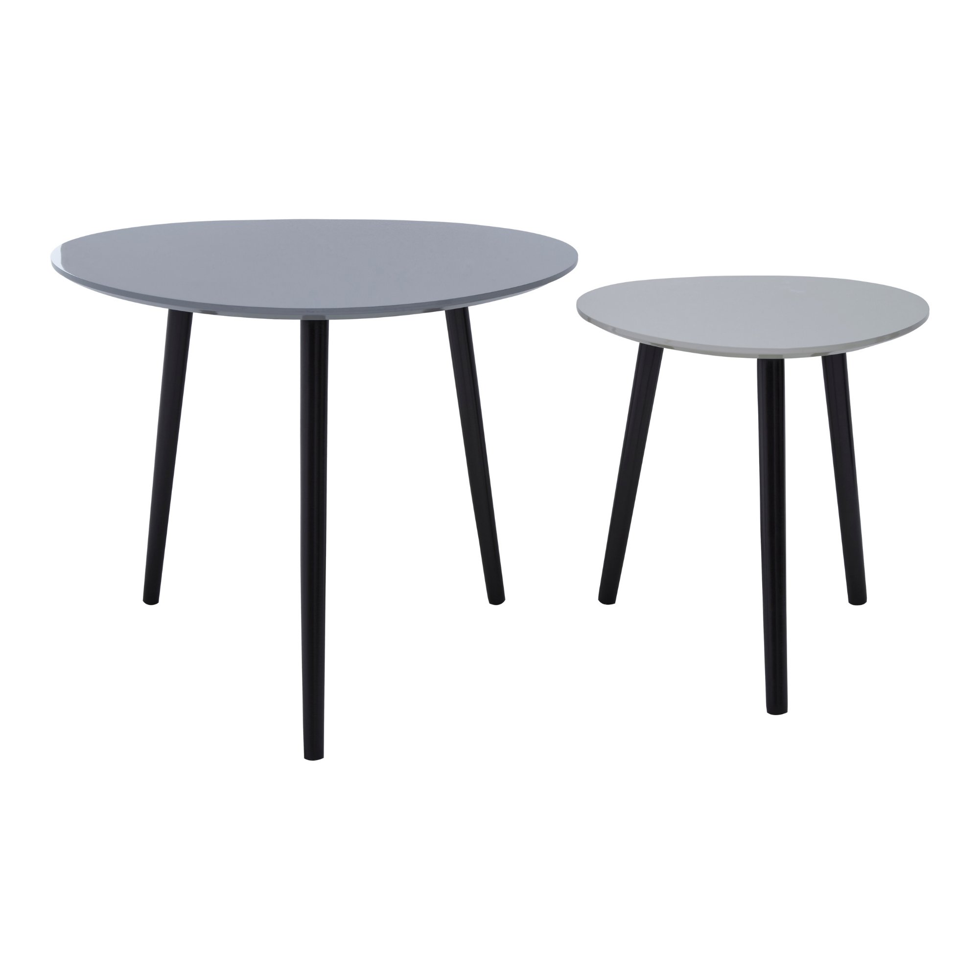 Orsina Nostra Set of 2 Side Tables – Grey & Natural