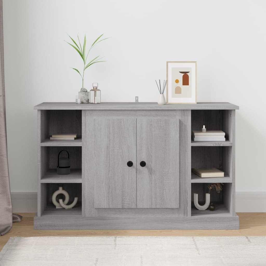 Walplus Engineered Wood Sideboard - Grey Sonoma - 100 x 35.5 x 60 cm