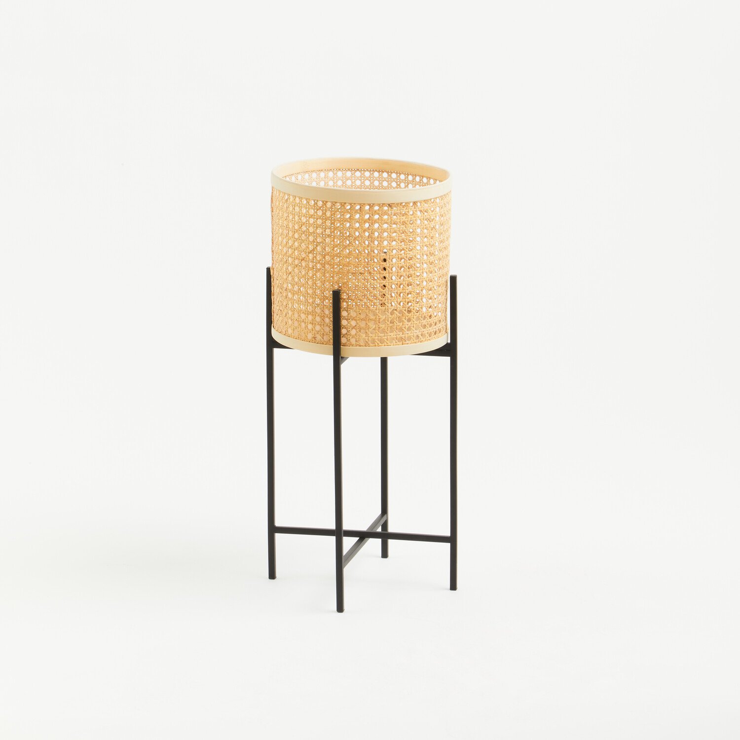 Orsina Depok Large Rattan Planter with Metal Stand