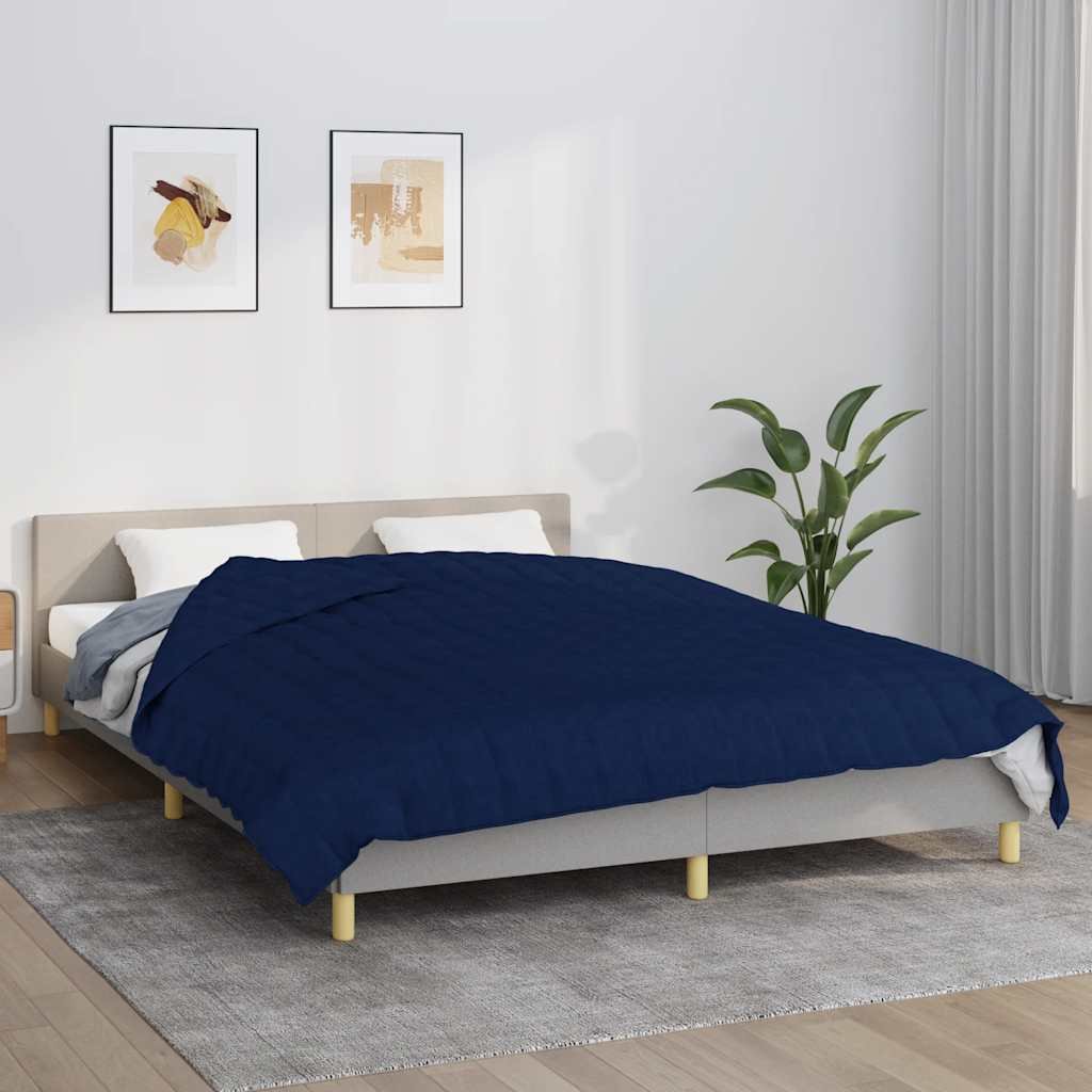 Walplus 13 kg Cotton Weighted Blanket - Blue - 200 x 200 cm
