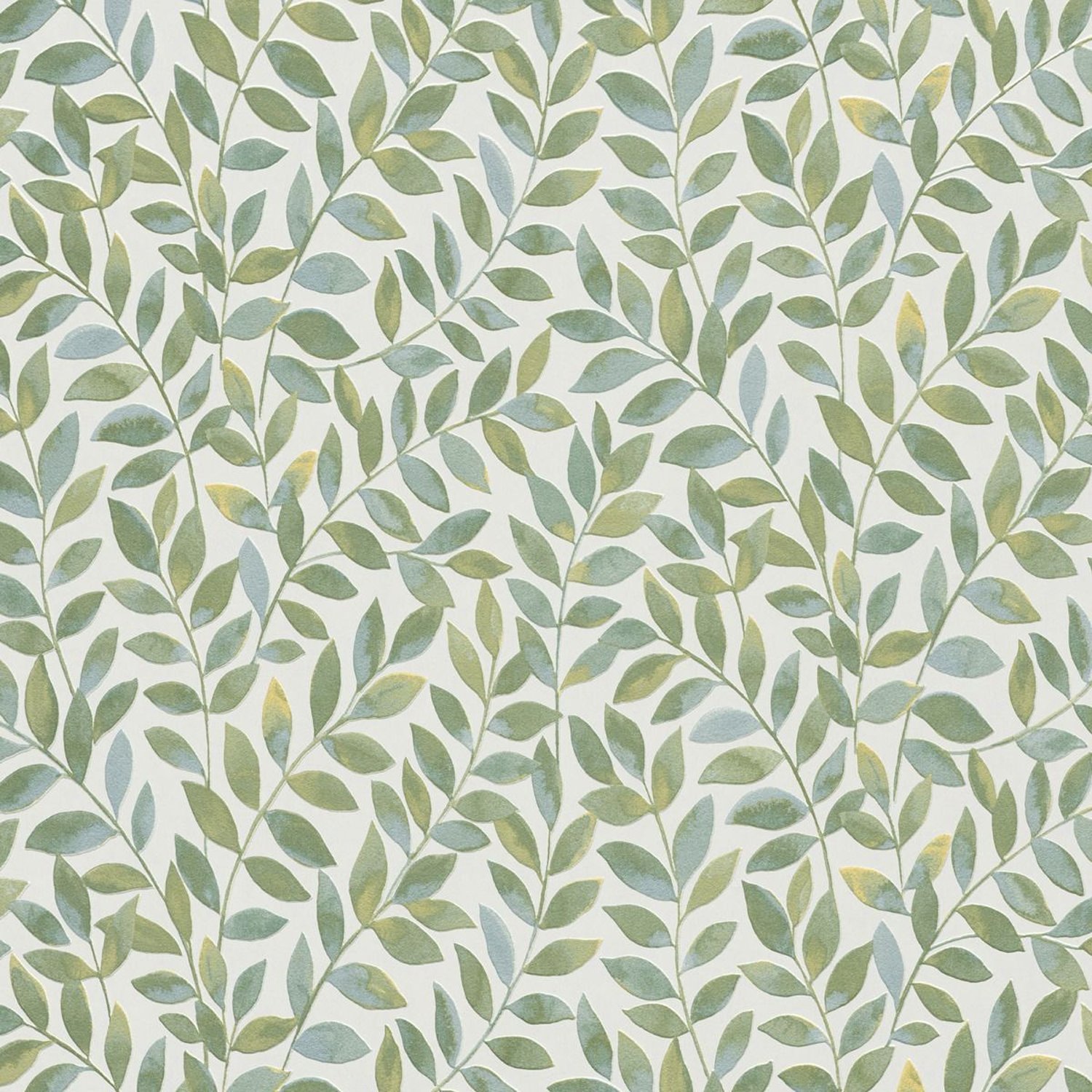 Erismann Ameroso Leaf Blown Vinyl Textured Wallpaper - Green