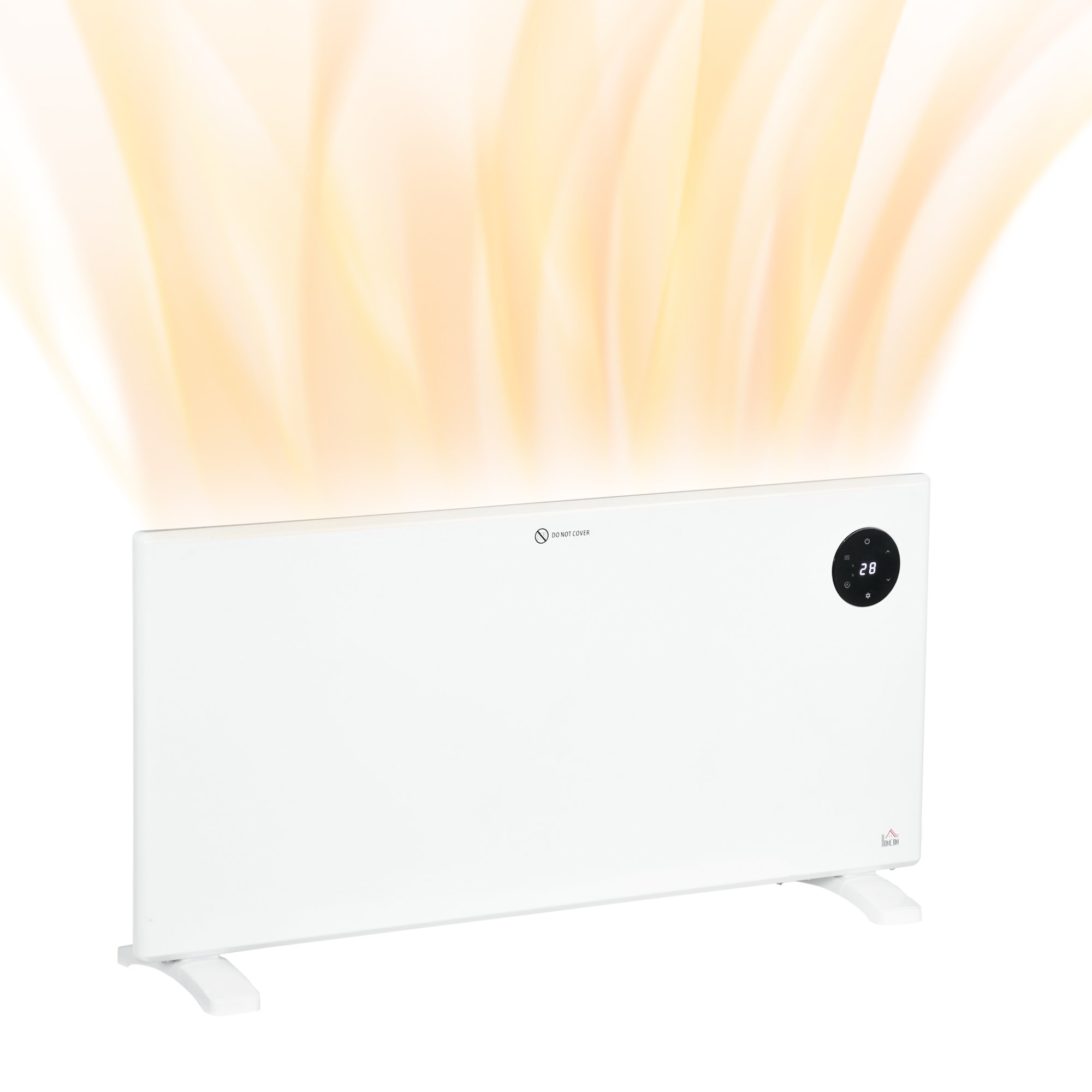 HOMCOM 2000W Wall Mounted Electric Heater with LED Display - White