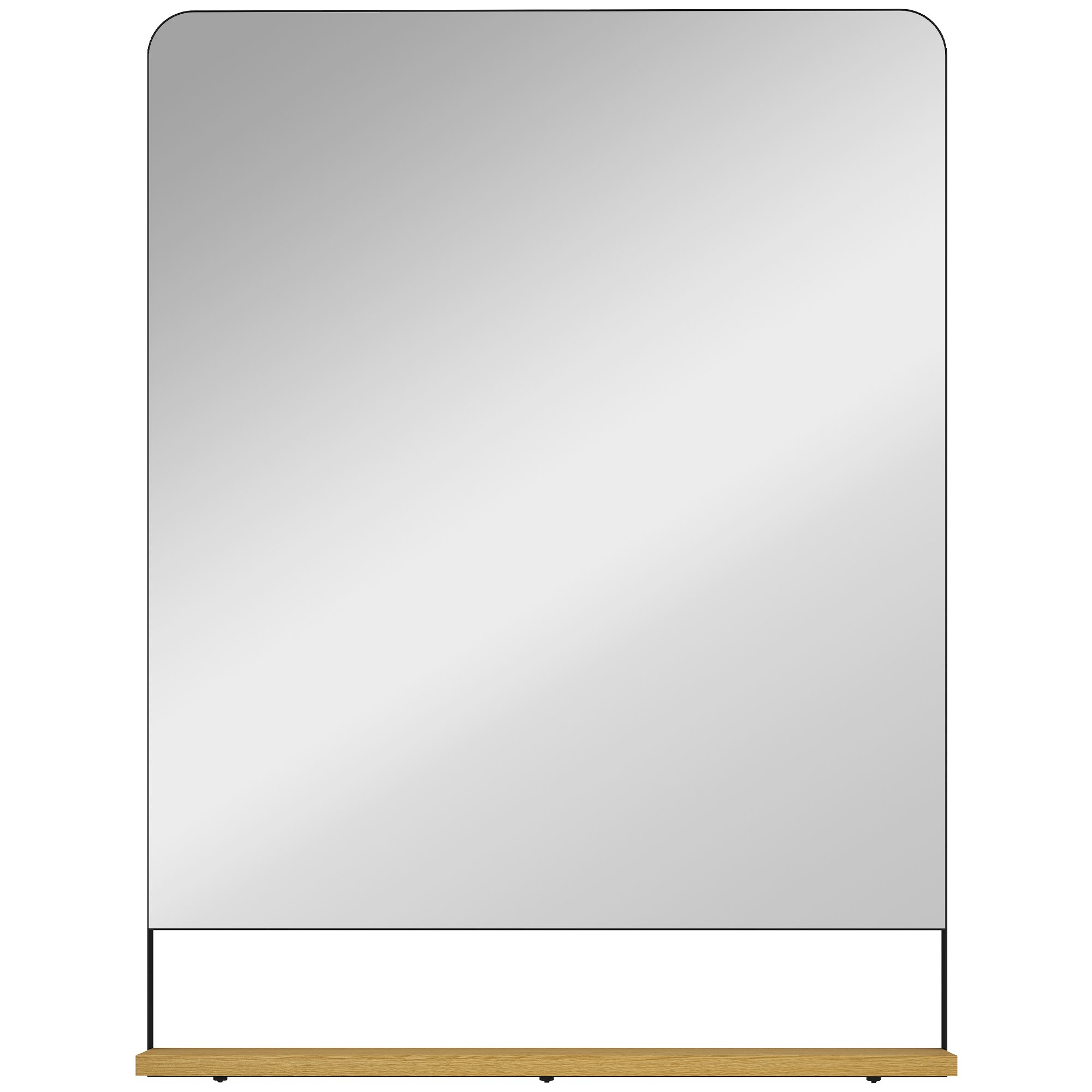HOMCOM Rectangular Metal Wall mounted Mirror - Black