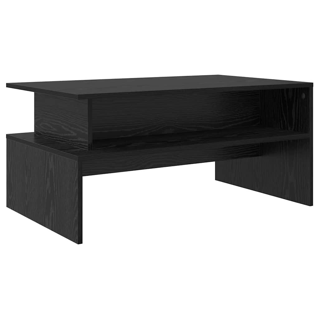 Walplus Engineered Wood Coffee Table - Black Oak - 90 x 55 x 42.5 cm