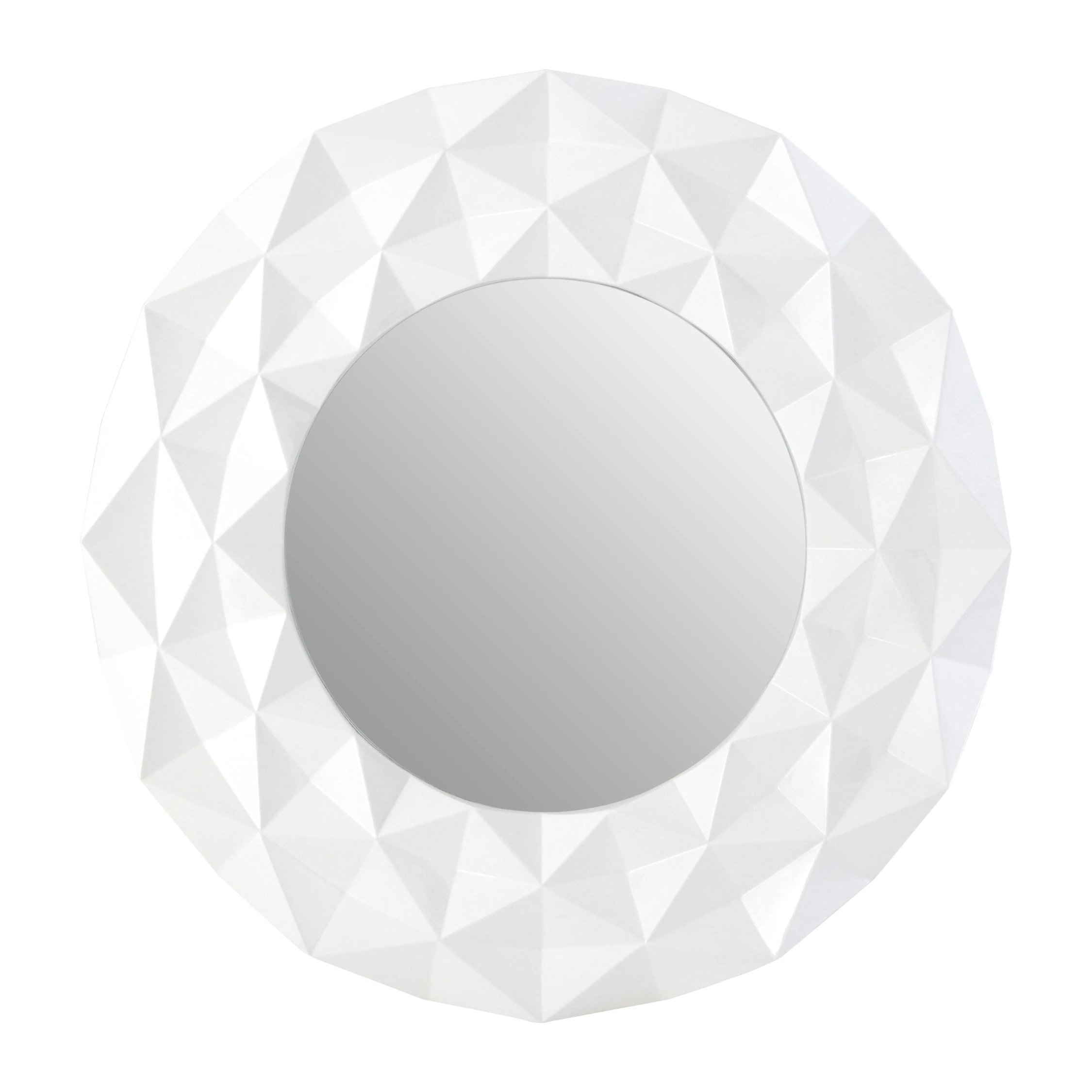 Orsina Stockholm High Gloss 3D Design Wall Mirror – White