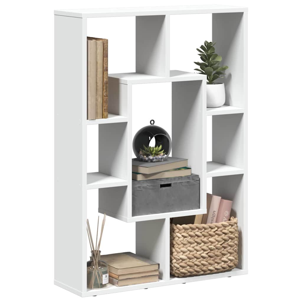 Walplus Engineered Wood Bookcase - White - 63 x 20 x 90 cm