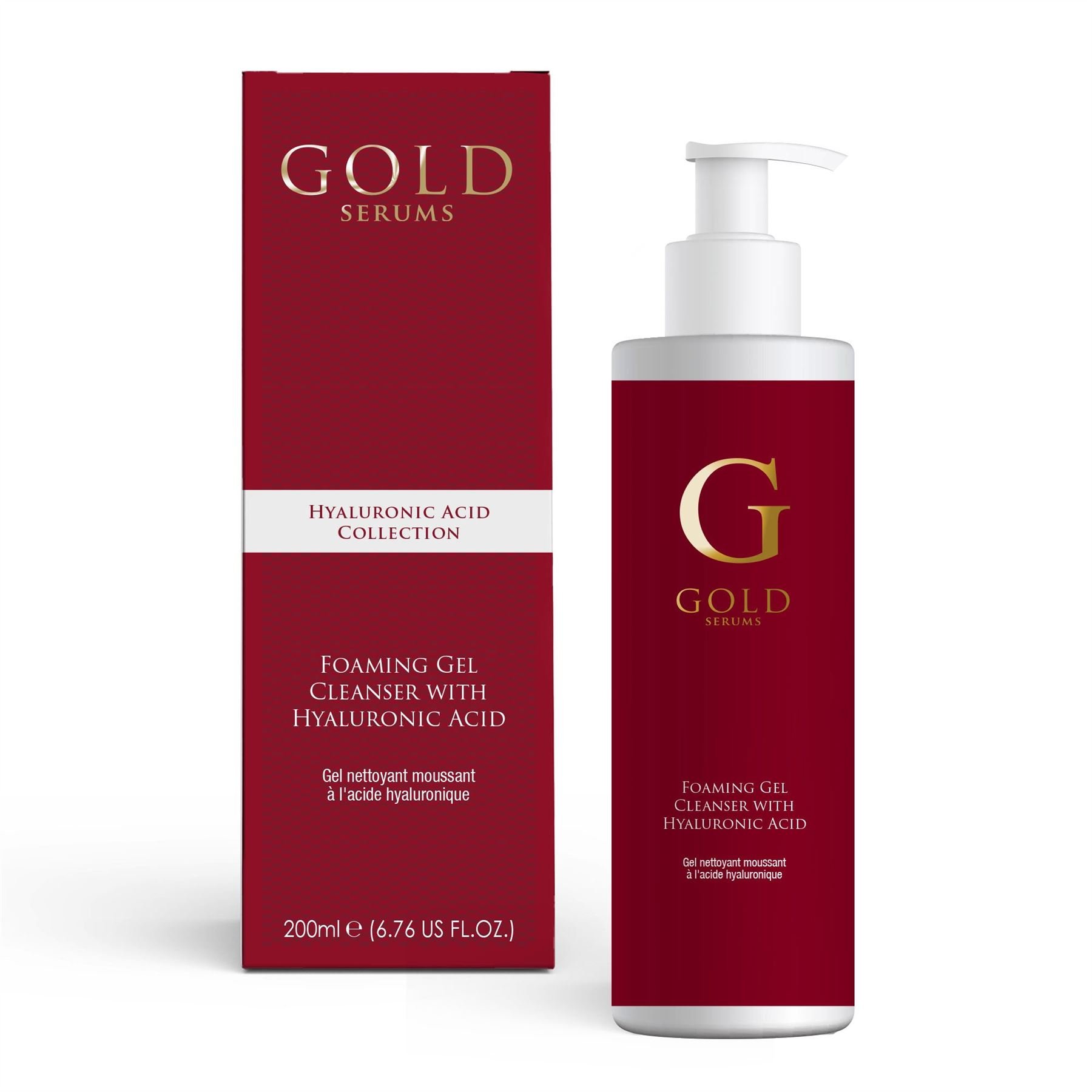 Gold Serums Foaming Mousse Anti-Ageing Cleanser with Hyaluronic Acid - 200ml