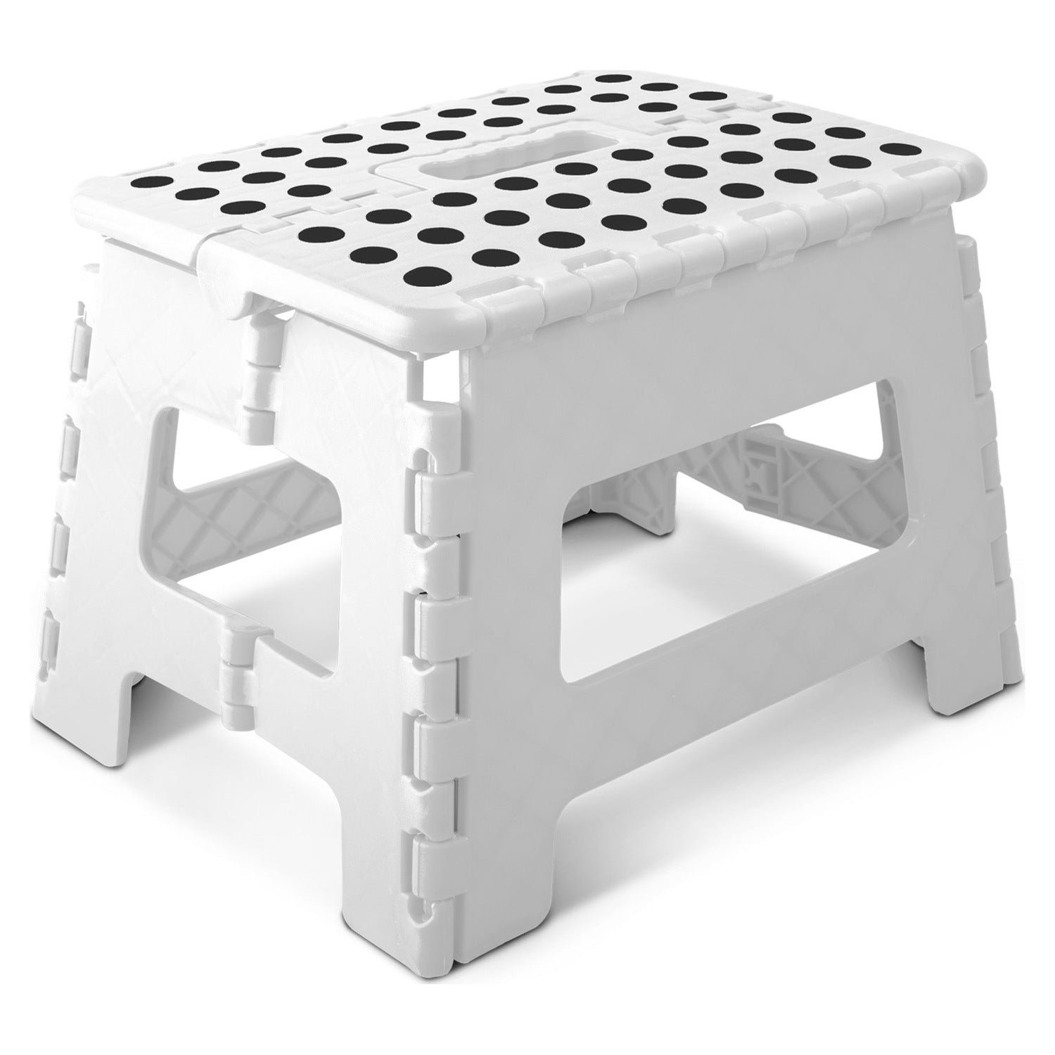 Keplin 9 Inch Non-Slip Folding Step Stool - White