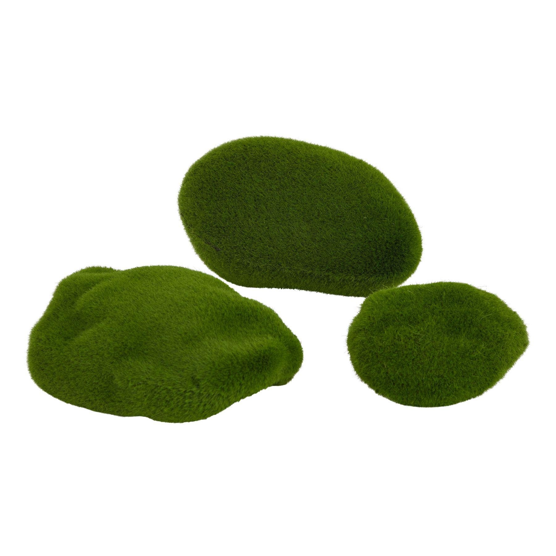 Hill Interiors Faux Moss Pack of 3 - Green