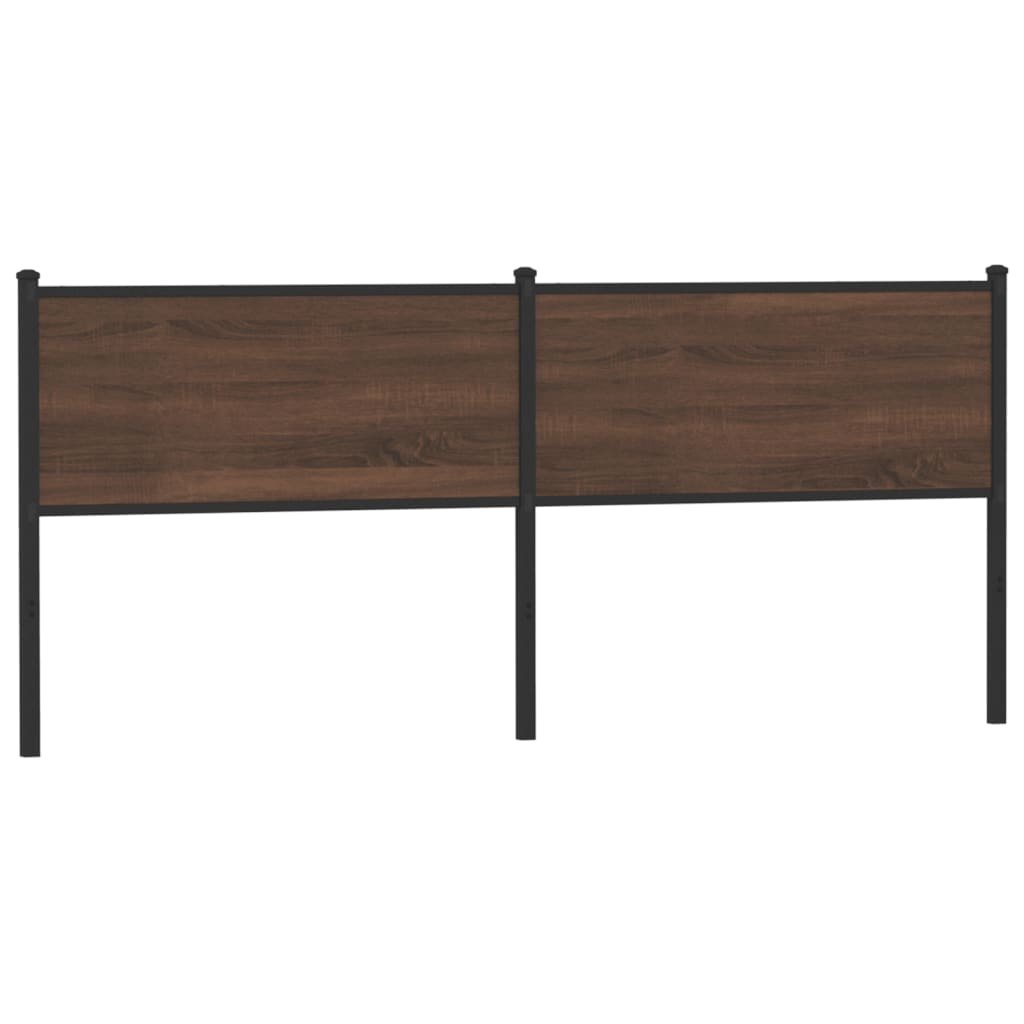 Walplus Wood Steel Replacement Headboard - Chestnut - 206 x 3 x 91.5 cm