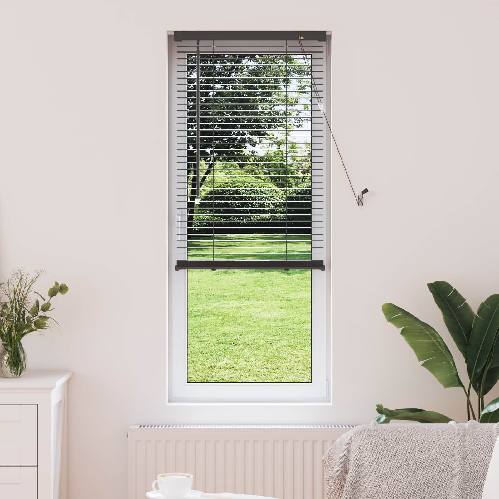 Walplus PVC Window Blind - Silver Grey - 150 x 40 cm