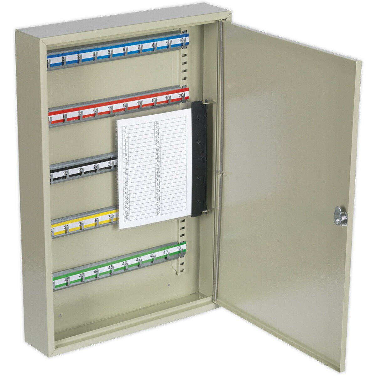 Loops Direct Combination Lock Key Cabinet - 20 Key Capacity - Black