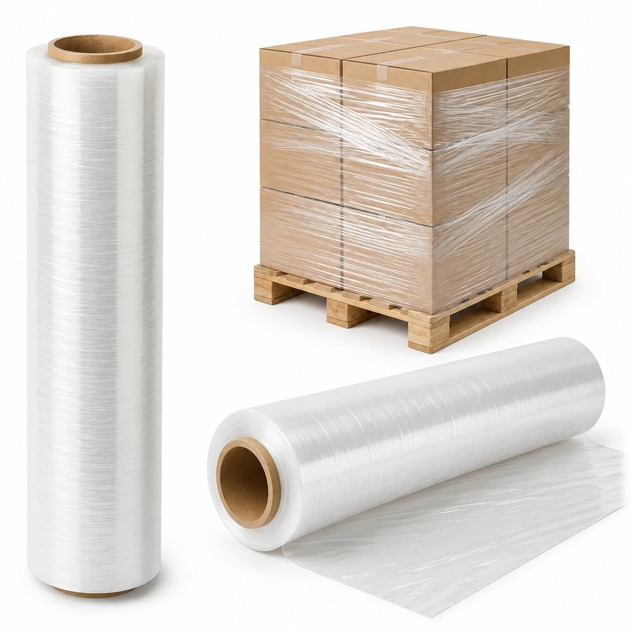 Merrimen Heavy Duty Pallet Stretch Wrap Roll 400mm x 150m - Clear