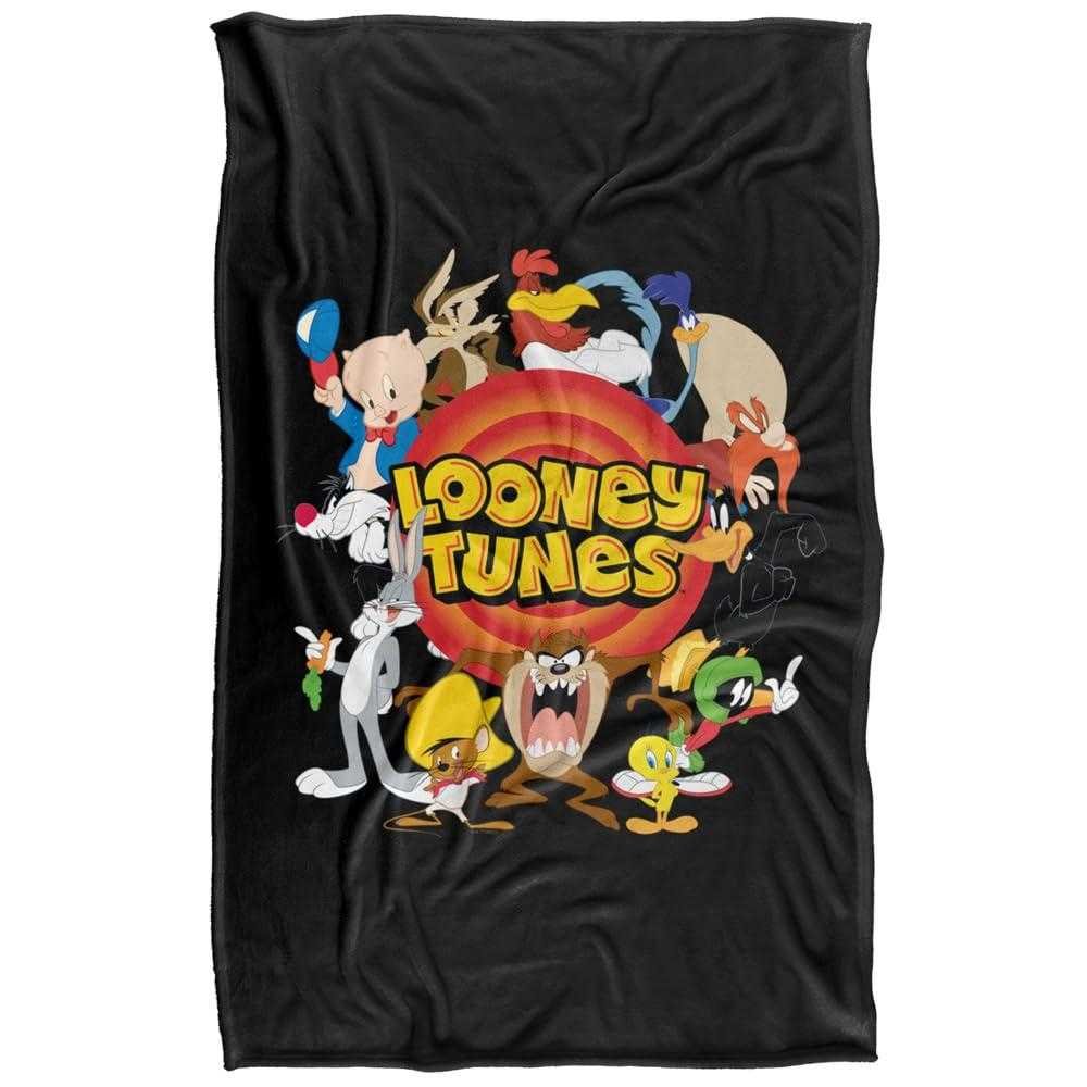 Looney Tunes Group Circle Logo Blanket - 152cm x 127cm