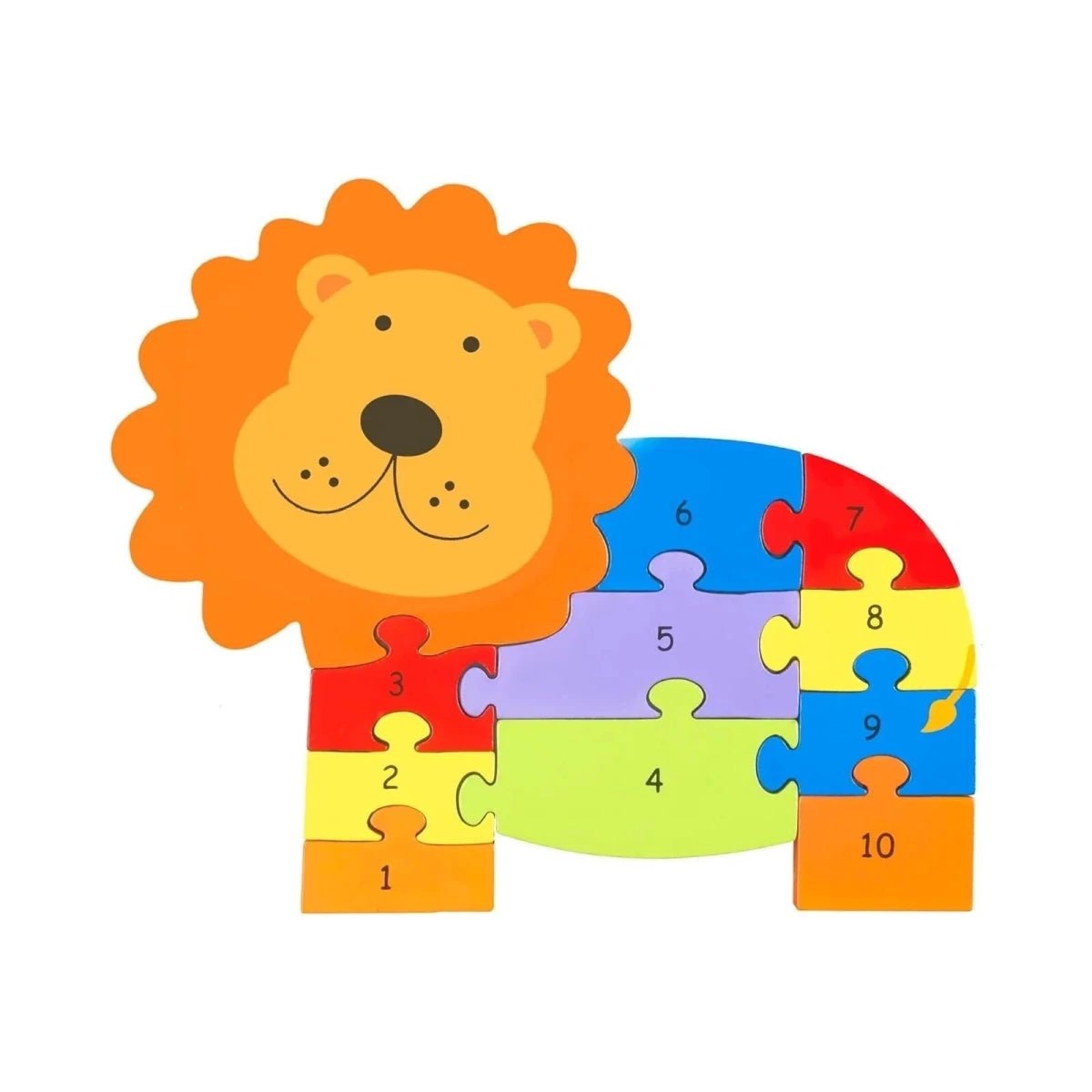 Orange Tree Toys Wooden Lion Number Puzzle
