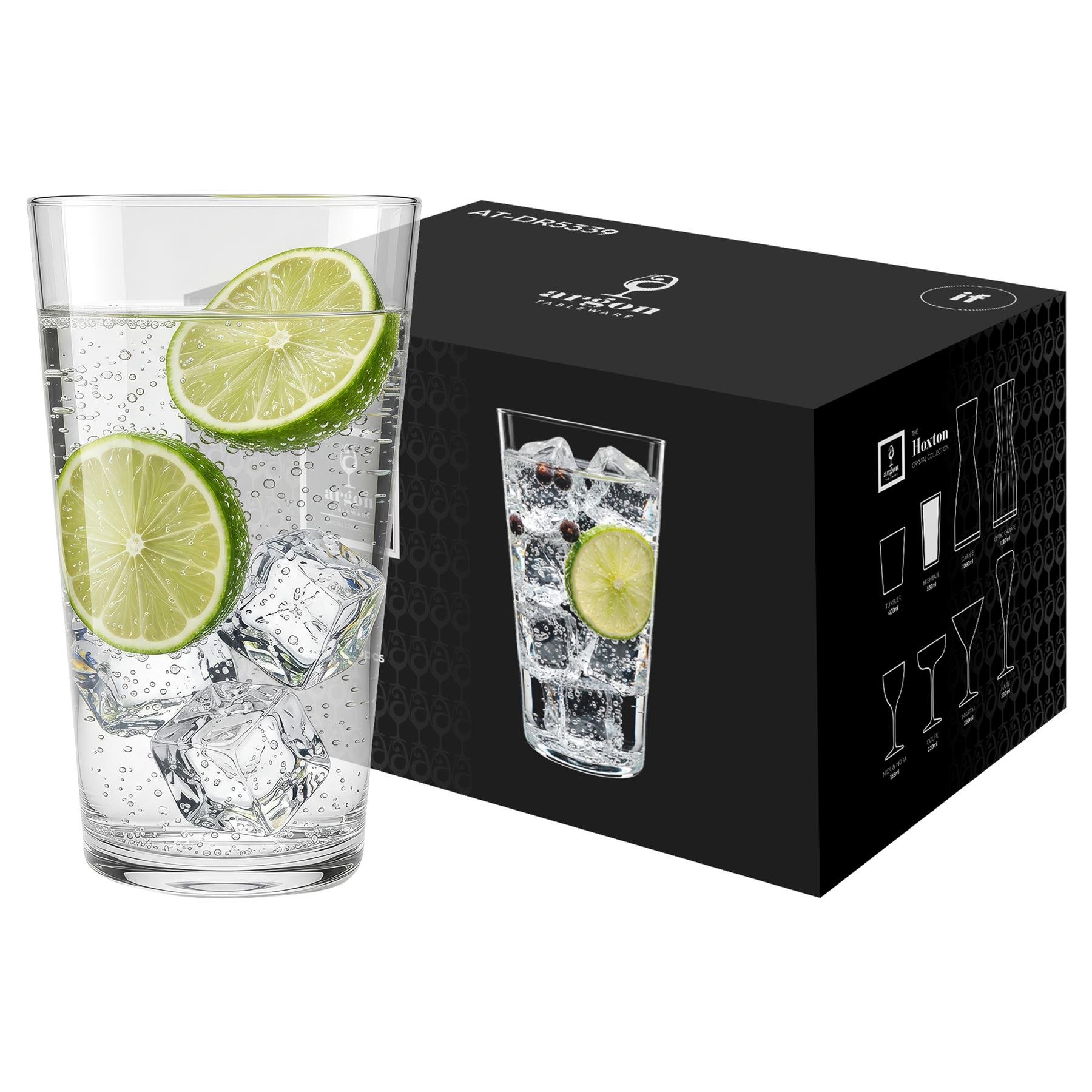 Argon Tableware Hoxton Crystal Highball Glasses - 320ml - Pack of 48
