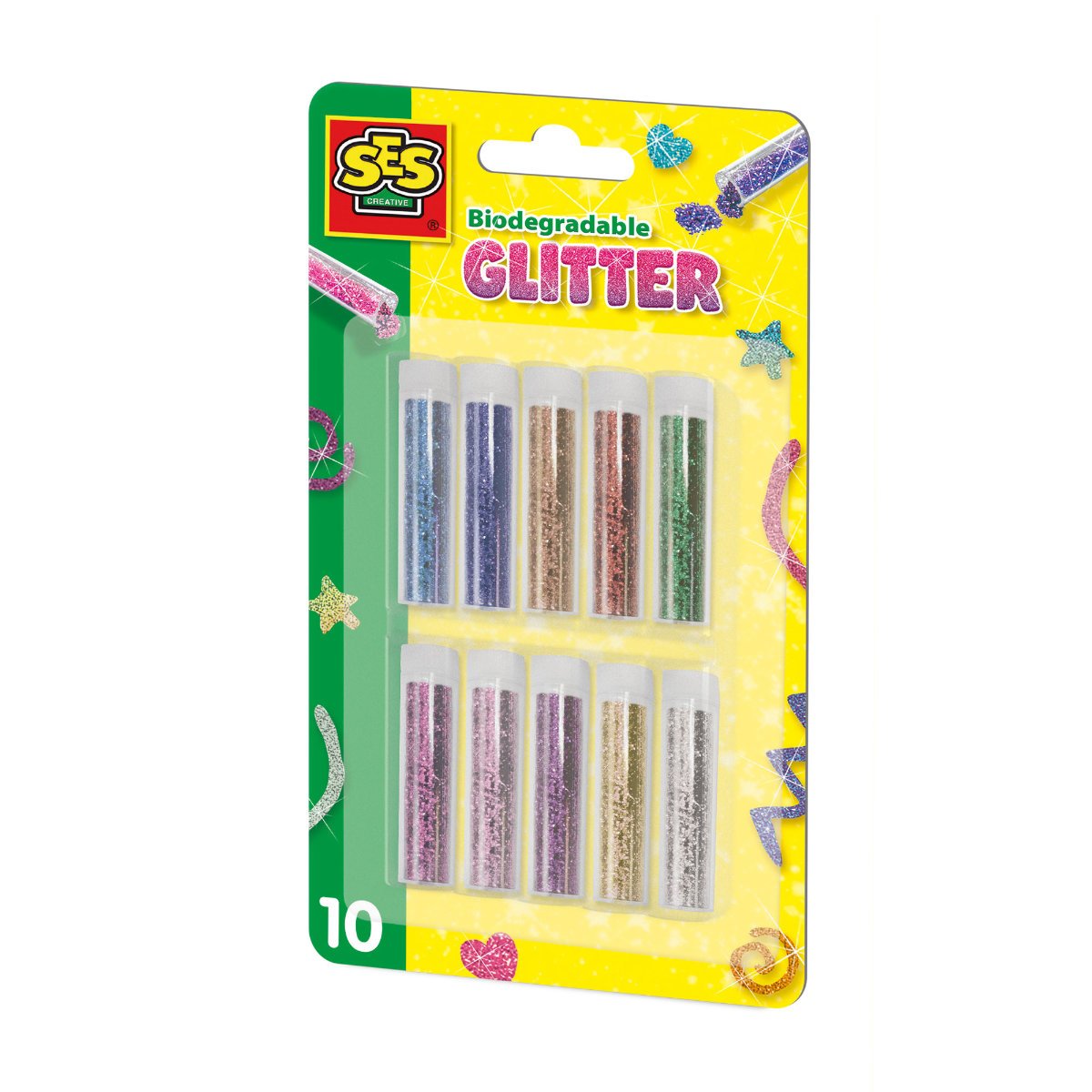 SES Creative Biodegradable Glitter Kids 10 Piece Craft Set