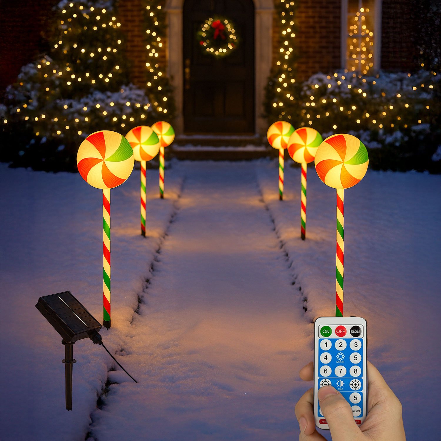 Neo Large 50cm Candy Cane Lolly Lollipop Christmas Lights
