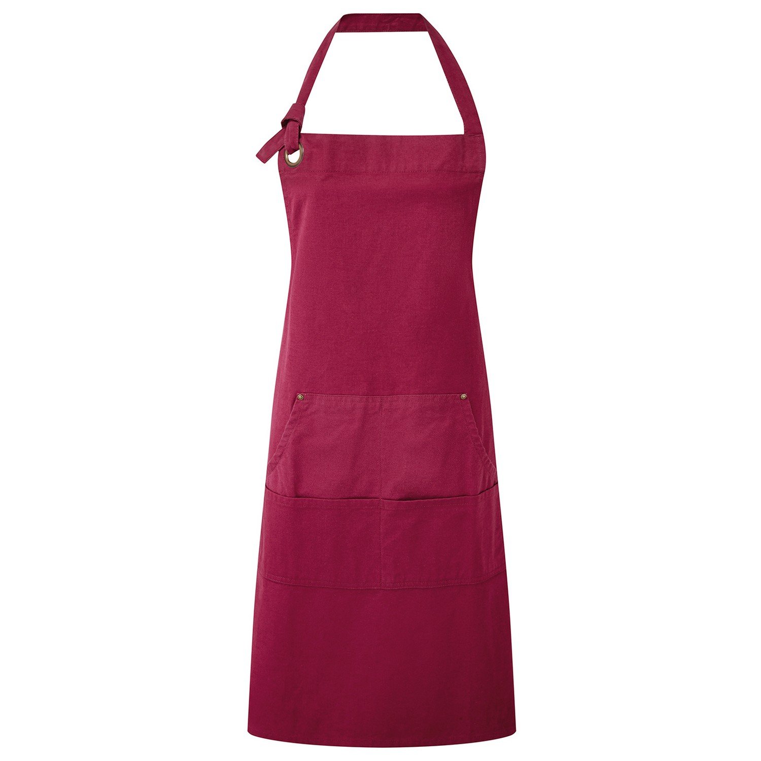 Premier Unisex Adult Cotton Canvas Pocket Apron - Burgundy