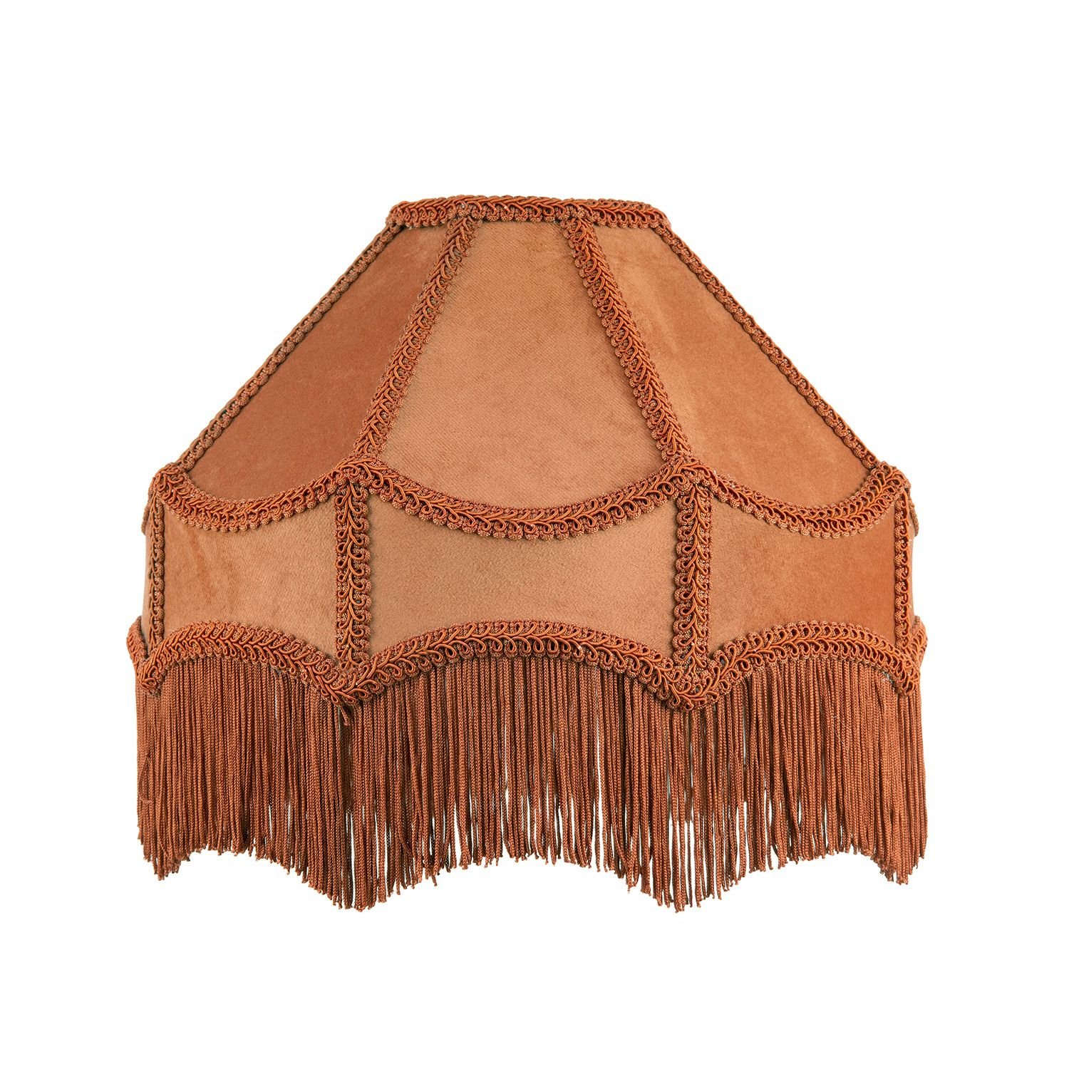 Happy Homewares Victorian Empire in Mustard Ochre Velvet Lampshade - 30cm
