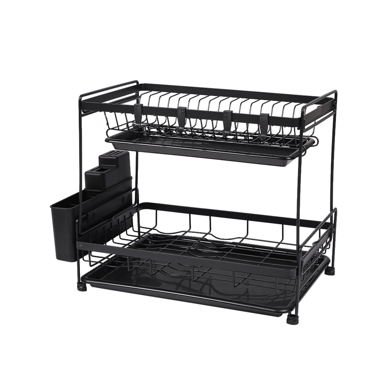 Living and Home 2-Tier Dish Rack - Black