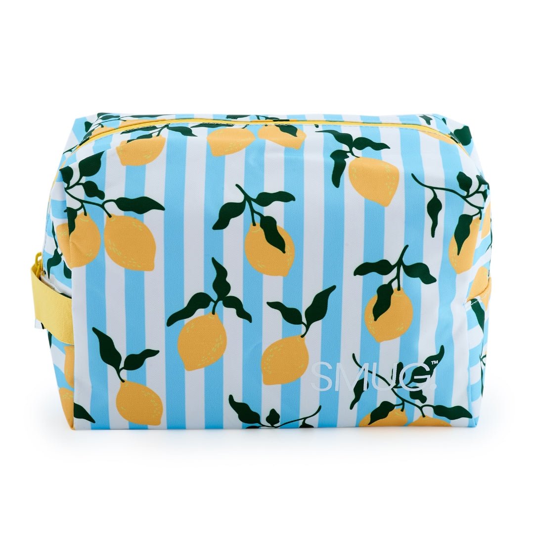 SMUG Wash Bag - Lemon Stripe Print