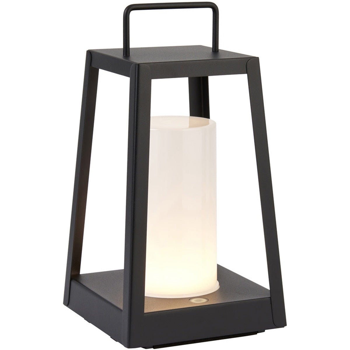 Loops Direct Stainless Steel USB Chargeable Table Lamp - Matt Black and White