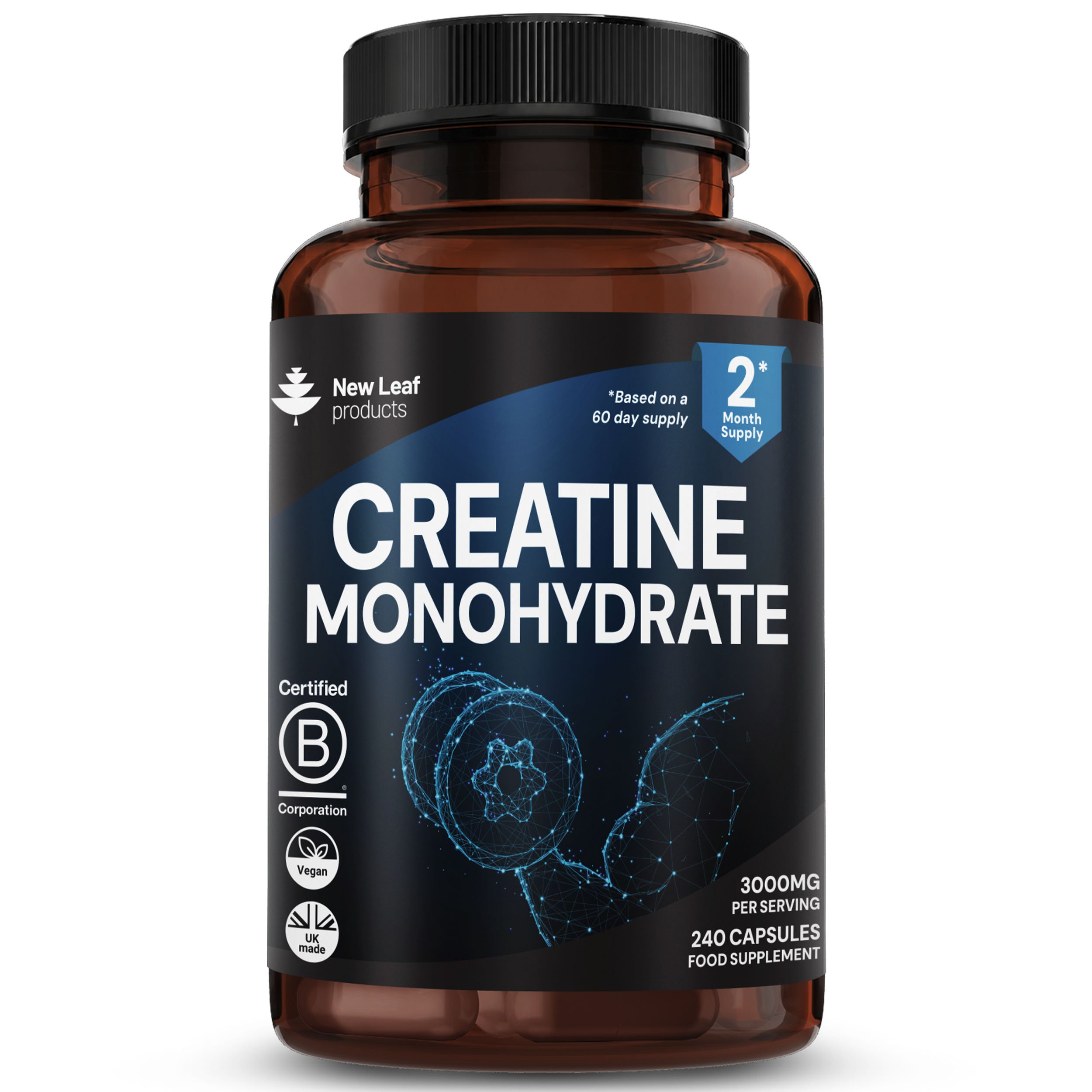 New Leaf Creatine Monohydrate 3000mg - 240 Capsule