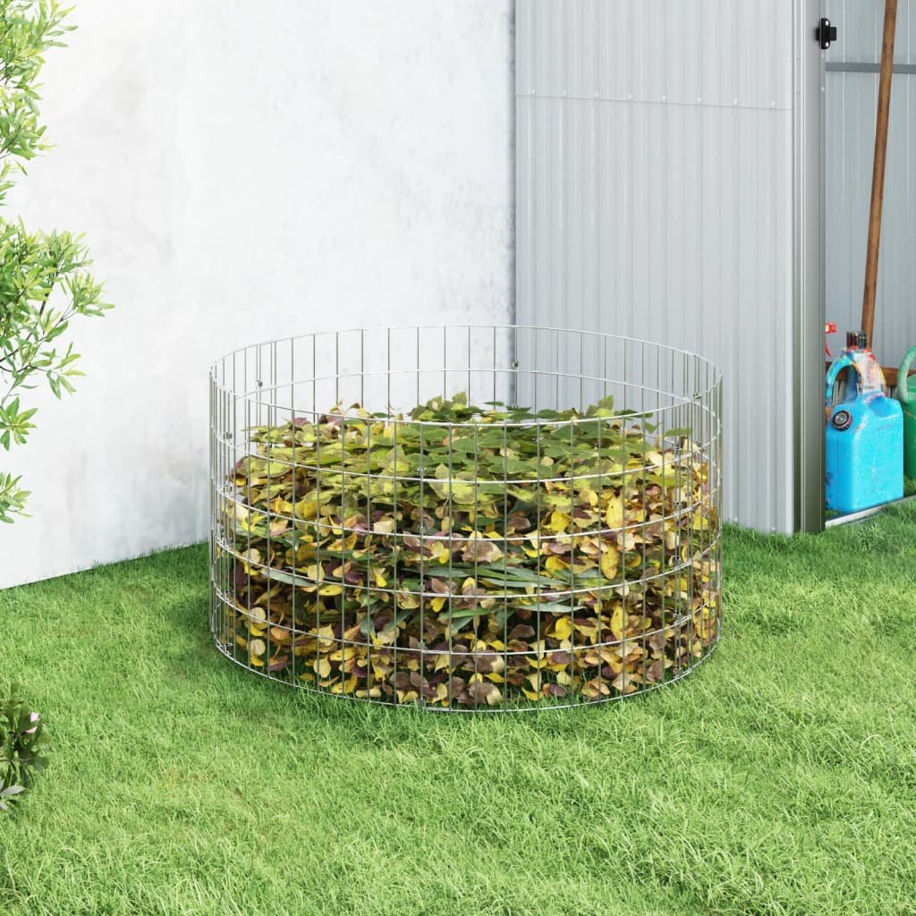 Walplus Garden Composter Large Breathable Design - Silver - 100 x 50 cm