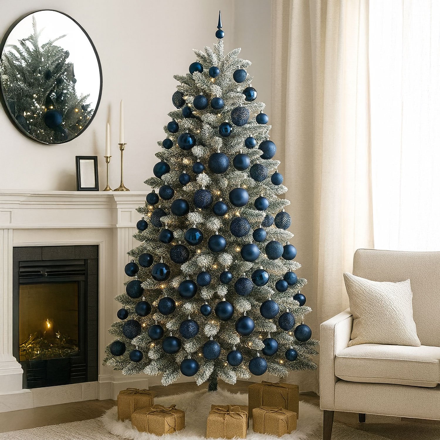 Neo 36PCS Christmas Tree Ornaments Set - Midnight Blue