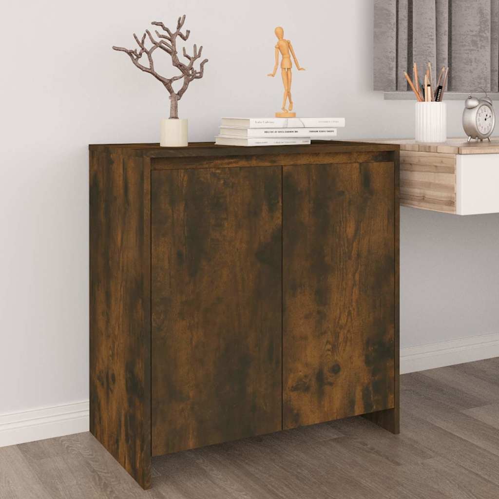 Walplus Engineered Wood 2 Door Sideboard - Dark Oak - 70 x 41 x 75 cm