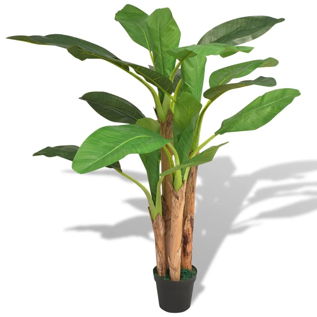 Walplus Artificial Banana Tree Plant with Pot - Green - 175 cm