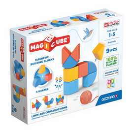 Geomag Magicube Animals 9 Piece Magnetic Building Block Set
