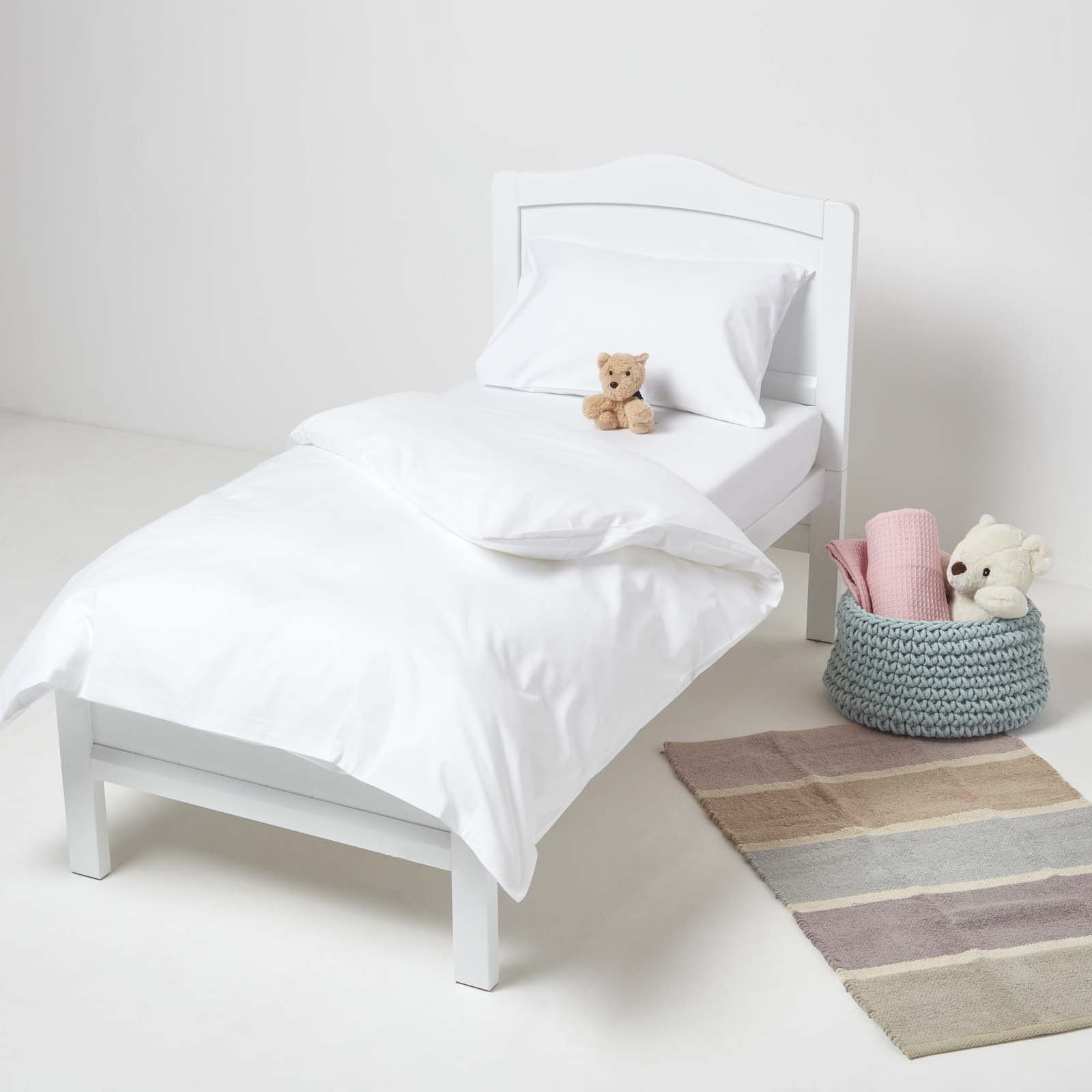 Homescapes Egyptian Cotton Cot Bed Duvet Cover Set - White