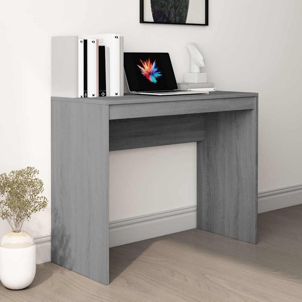 Walplus Engineered Wood Desk - Grey and Oak - 90 x 40 x 72 cm