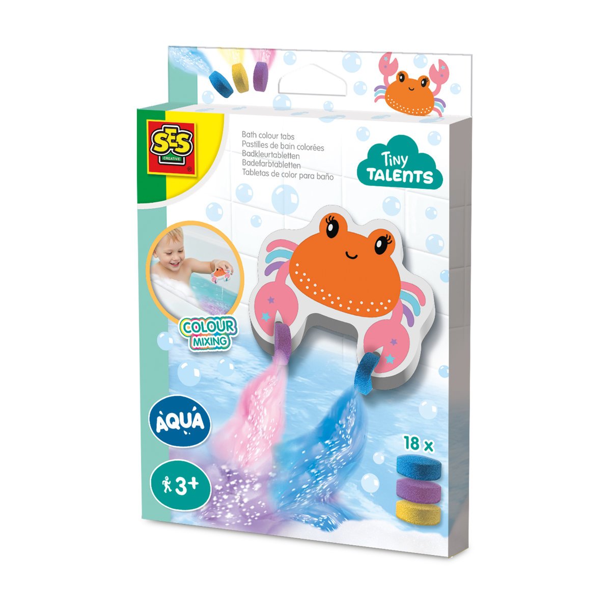 SES Creative Bath Colour Tabs Colour Mixing Crab Set - 18 Piece
