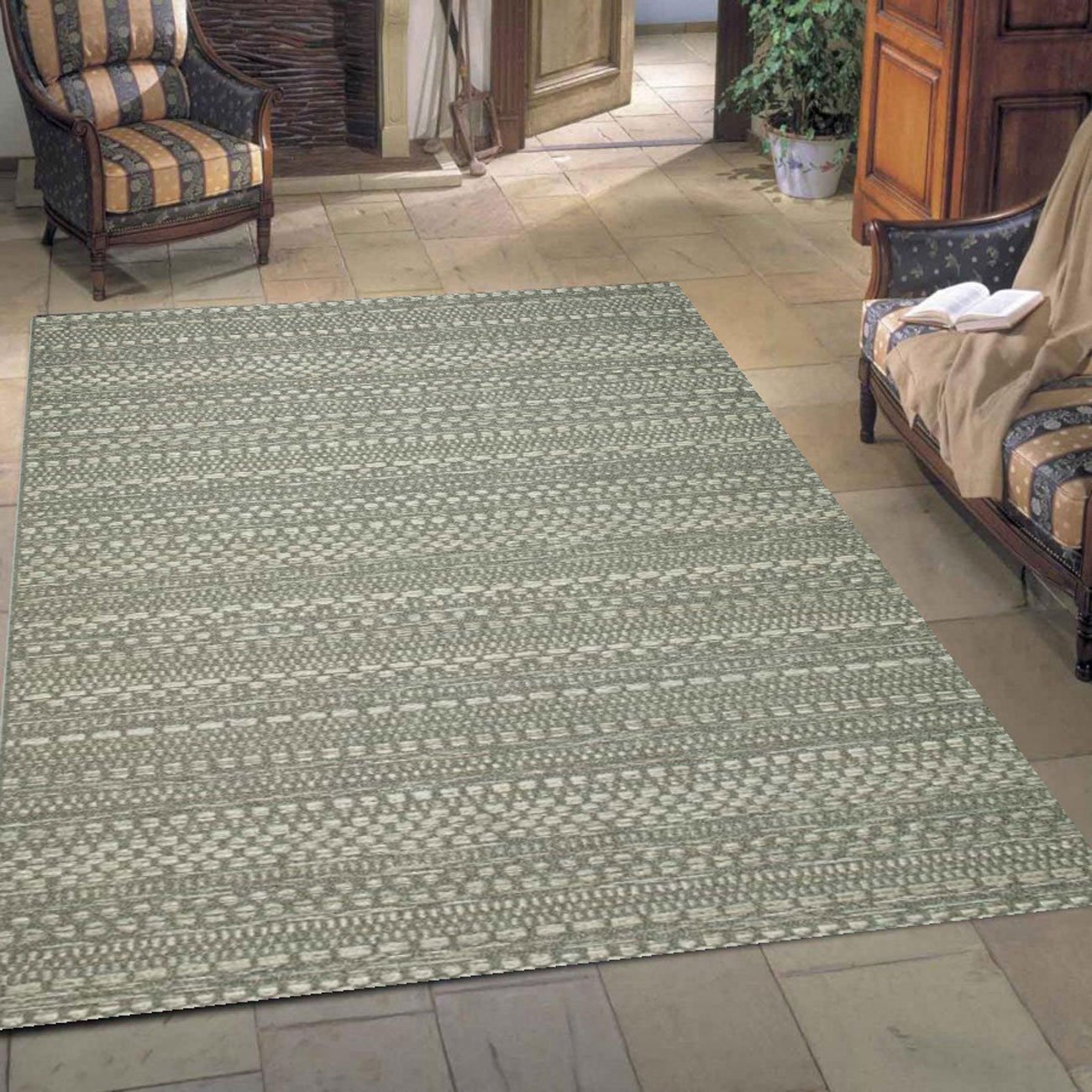 Mega Flooring Grey Modern Plain Rug - 120 x 170cm