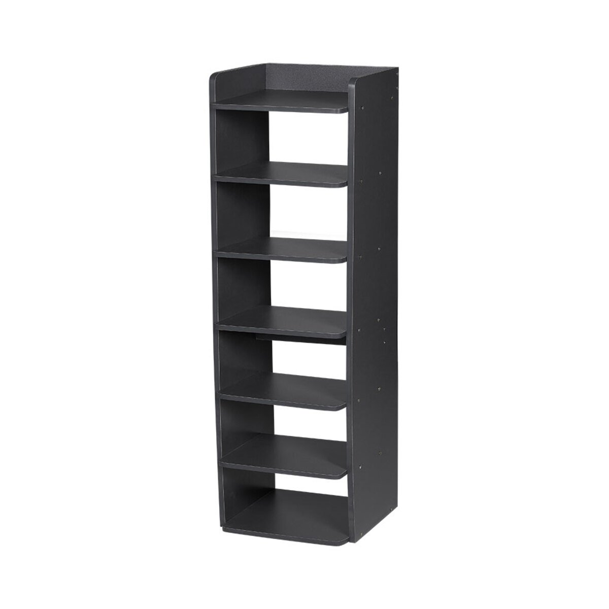 Living and Home 7 Tier Narrow Tall Shoe Rack - Black