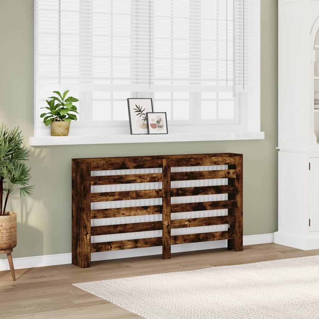 Walplus Engineered Wood Radiator Cover - Smoked Oak - 149 x 20 x 82 cm