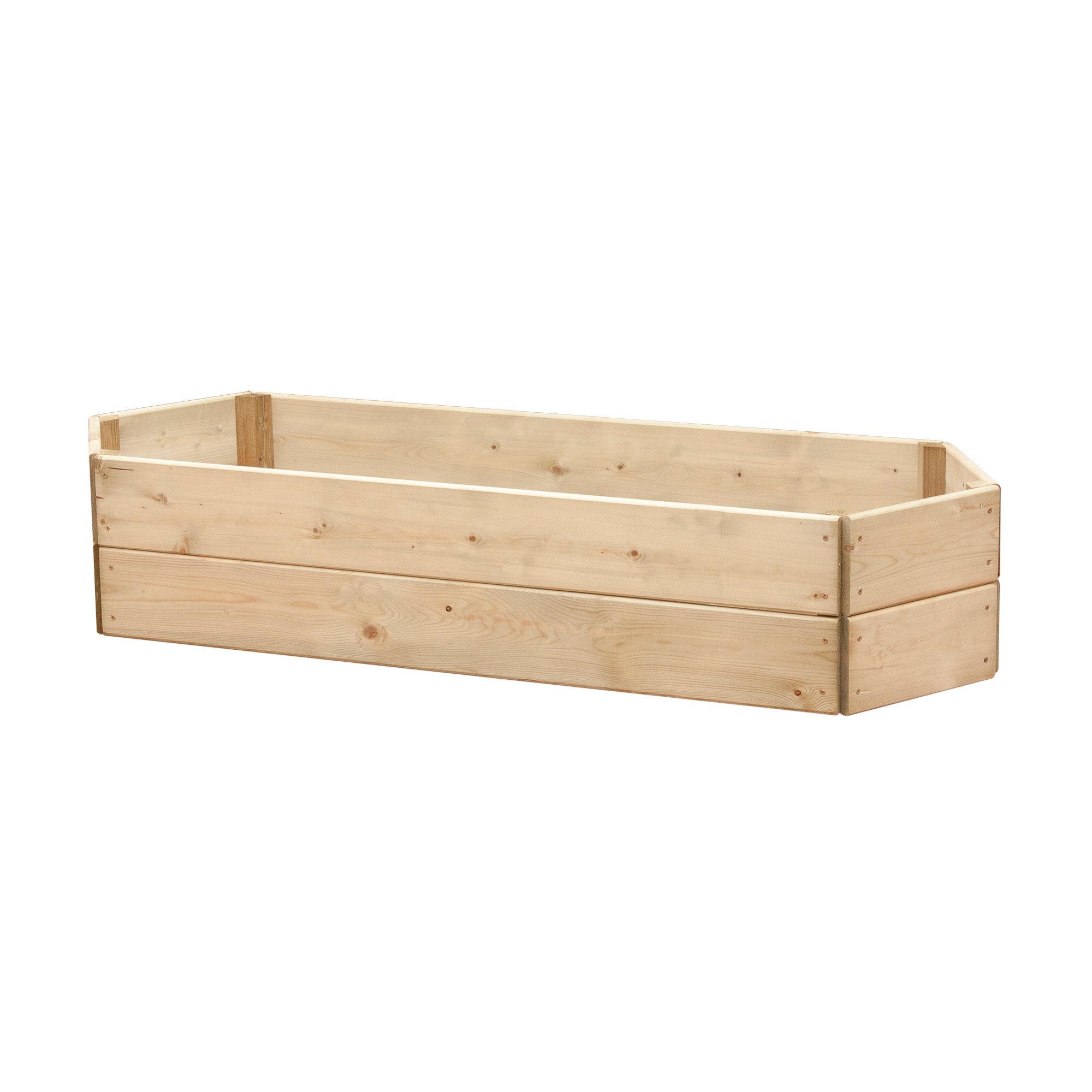 Greena Extended Hexagonal Wooden Raised Bed 120 x 30cm, 2 Tiers