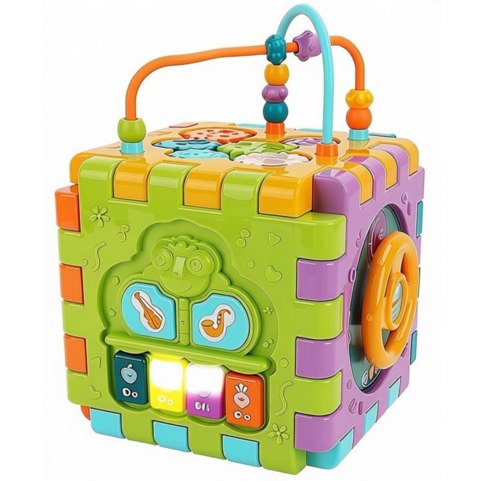 deAO 6 in 1 Musical Activity Cube Toy