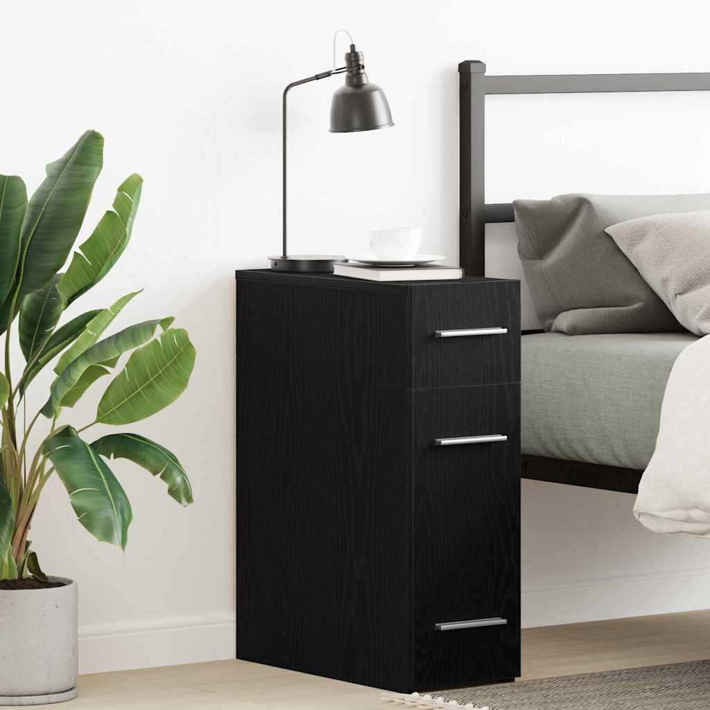 Walplus Engineered Wood Cabinet - Black Ash - 20 x 45.5 x 60 cm